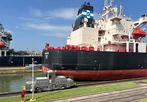 A ship sails through the Panama Canal in Panama City, Panama.(NewsAmericasNow.com image)