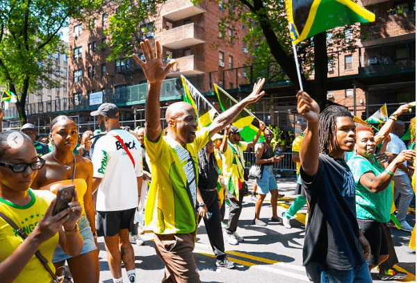 New York School's Chancellor, Jamaican Kamar  Samuels at the inaugural Jamaica Rising Parade in Brooklyn NY. (Instagram image/Kamar Samuels)
